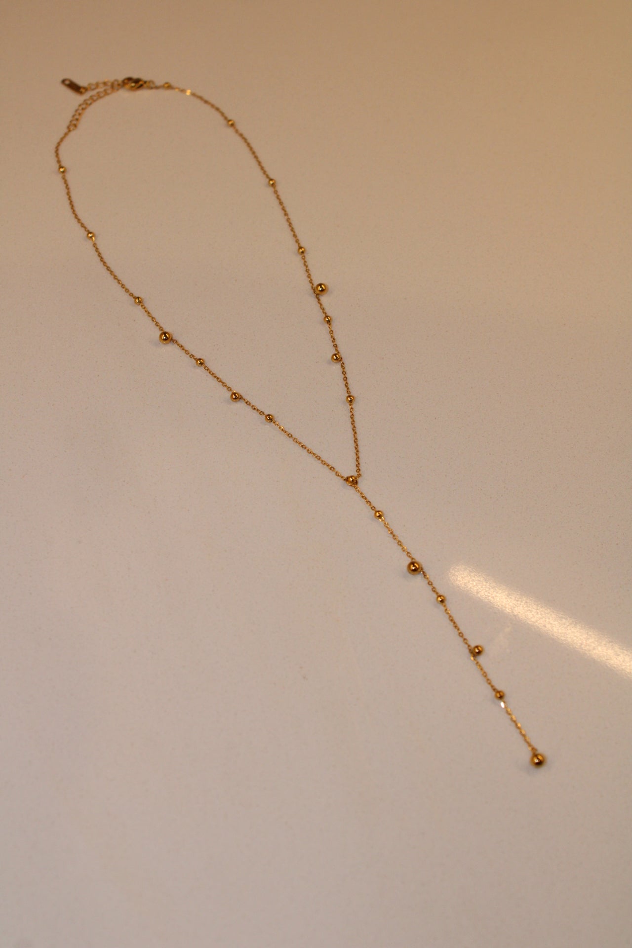 Anastasia Beaded Necklace 18K Non-Tarnish - Yellow Gold