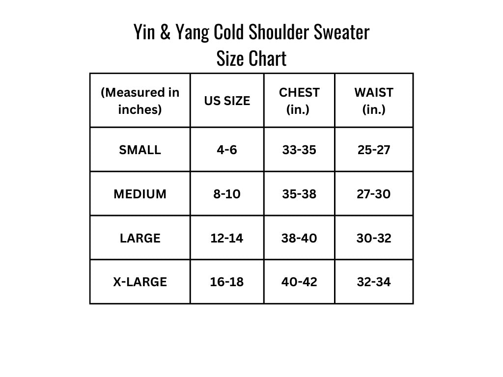 Yin & Yang Open Shoulder Turtleneck Knit Sweater - Ivory/Black