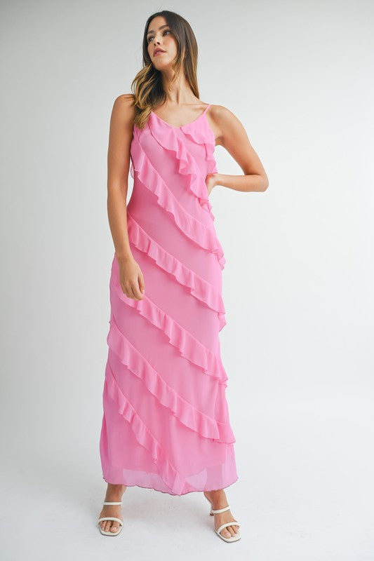 Country Club Ruffle Tiered Maxi Dress