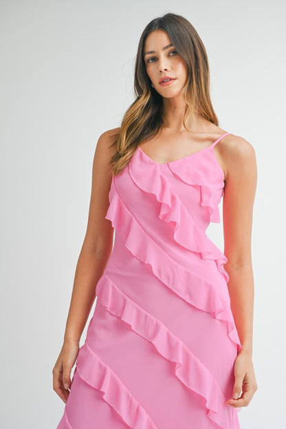 Country Club Ruffle Tiered Maxi Dress