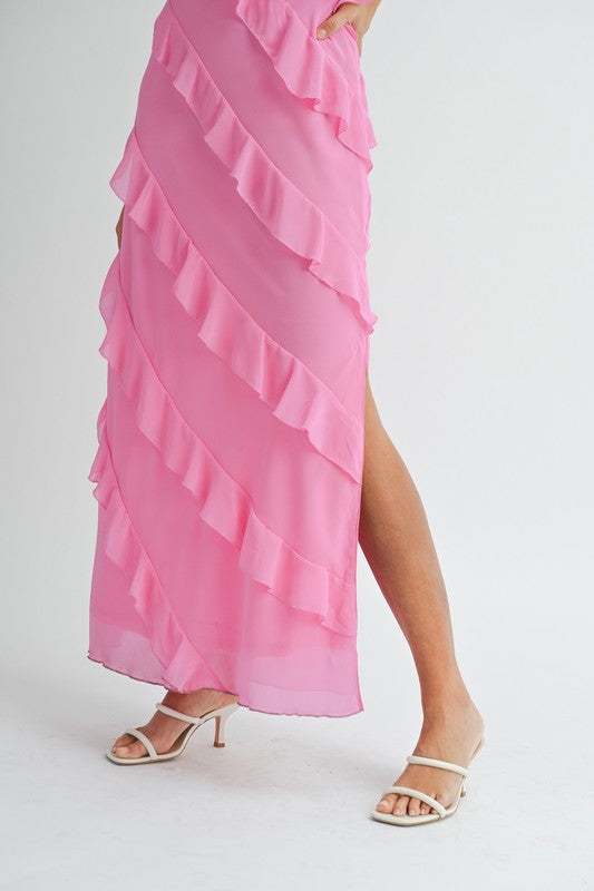 Country Club Ruffle Tiered Maxi Dress