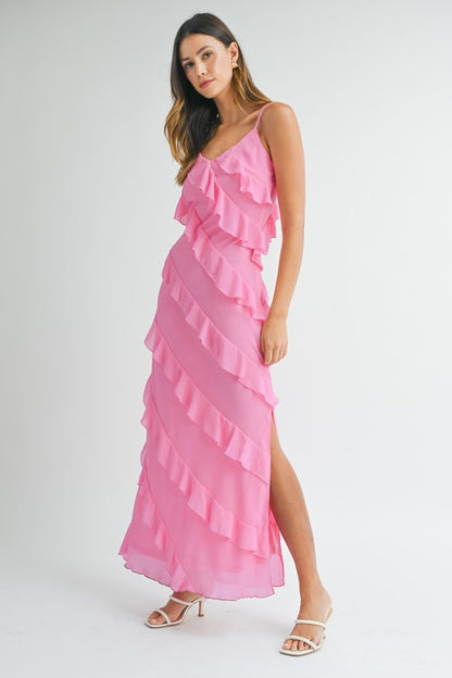 Country Club Ruffle Tiered Maxi Dress