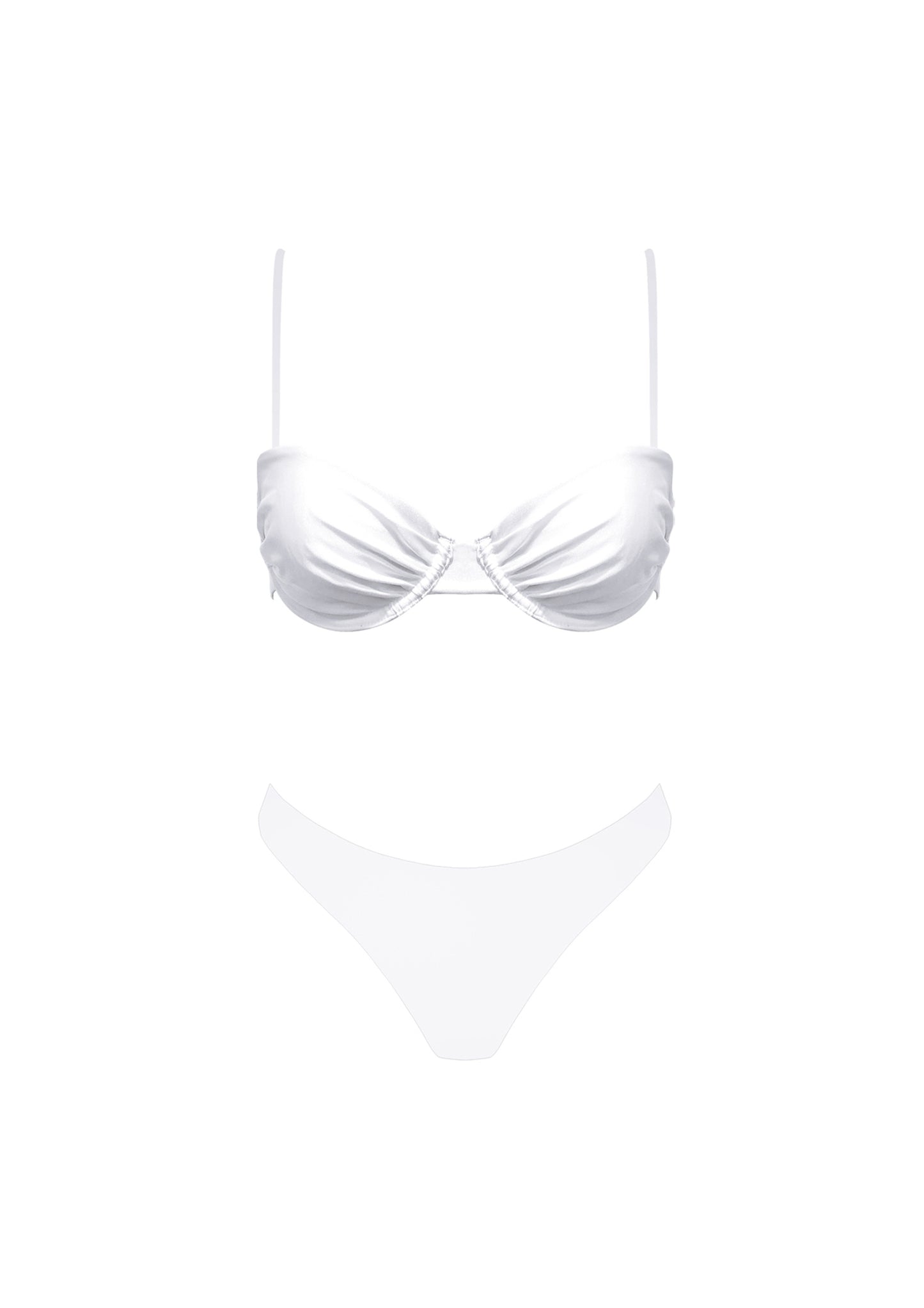 Azalea Spaghetti Strap Bikini Set - White