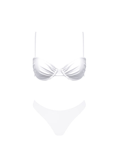 Azalea Spaghetti Strap Bikini Set - White