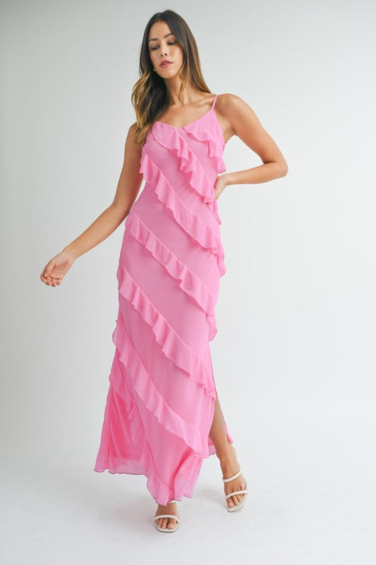 Country Club Ruffle Tiered Maxi Dress