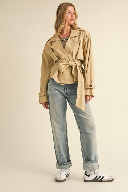 Alice Cropped Trench Coat Jacket