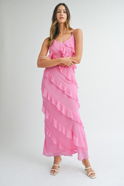 Country Club Ruffle Tiered Maxi Dress