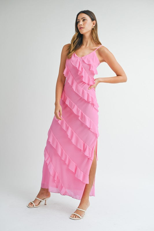 Country Club Ruffle Tiered Maxi Dress