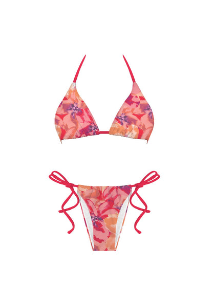 Nevada Floral Halter Bikini Set - Pink