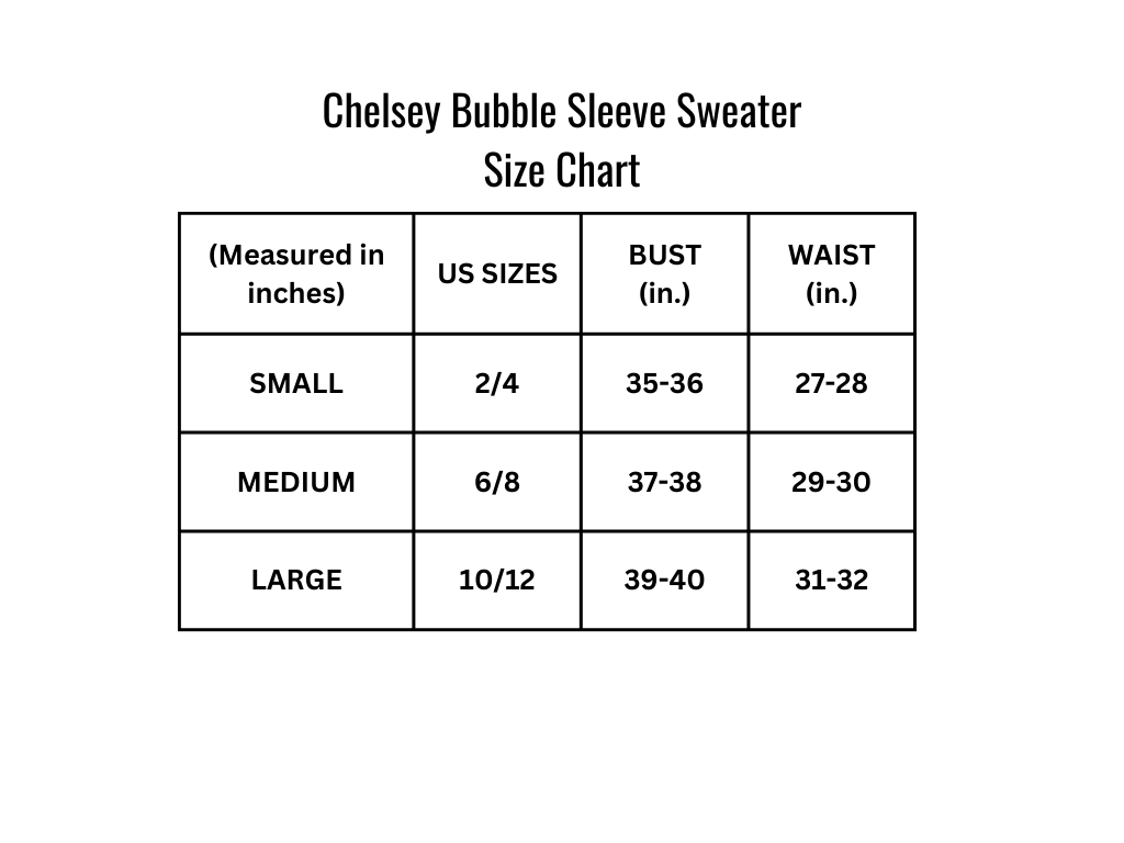 Chelsey Bubble Sleeve Sweater