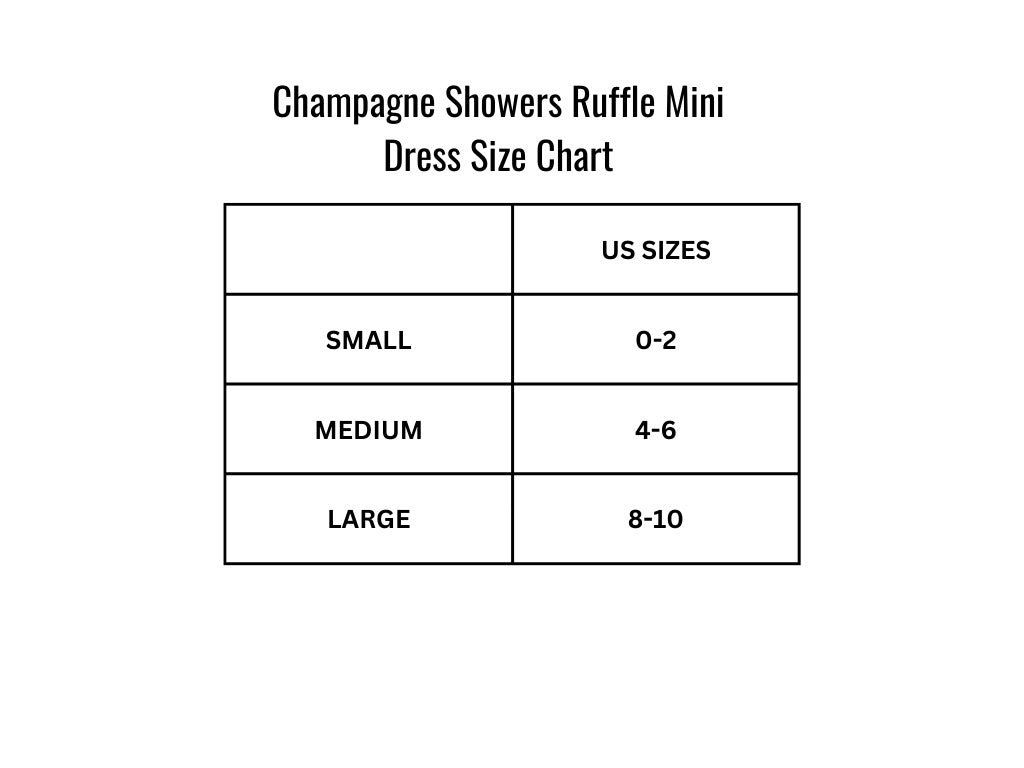 Champagne Showers Ruffle Mini Dress