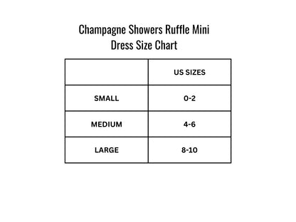 Champagne Showers Ruffle Mini Dress