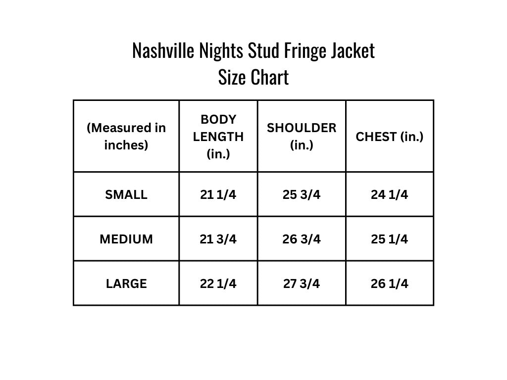 Nashville Nights Stud Fringe Jacket