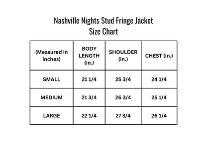 Nashville Nights Sparkly Stud Fringe Jacket - White