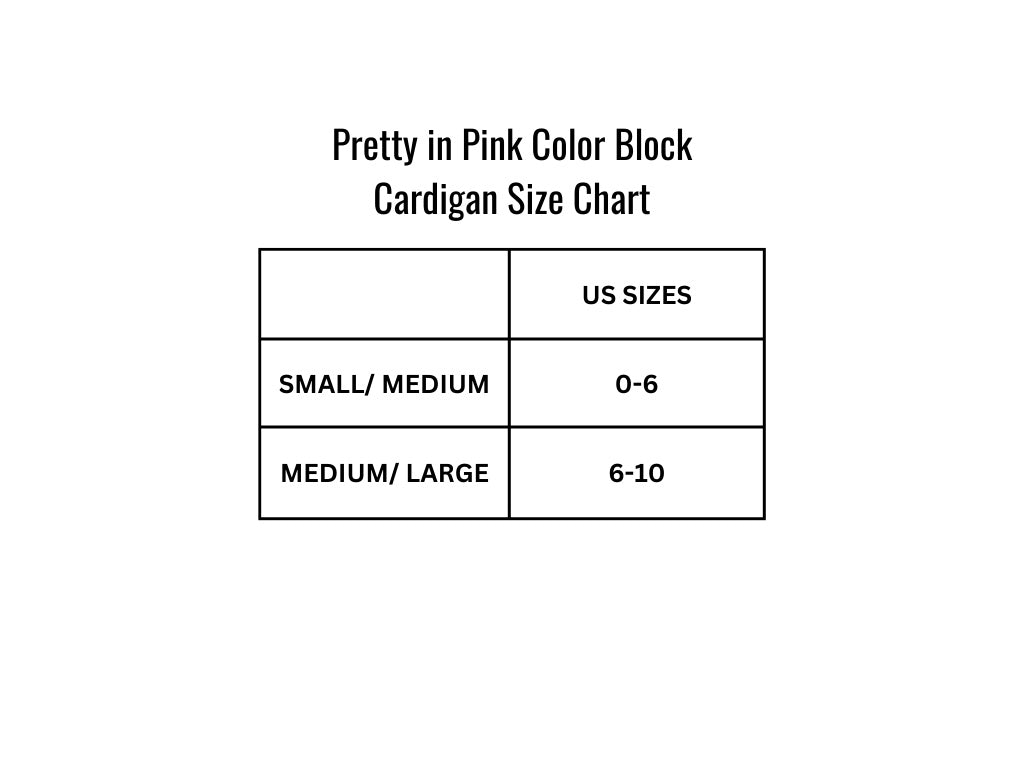 Pretty in Pink Color Block Cardigan