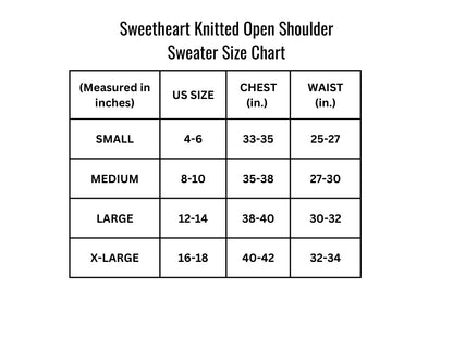 Sweetheart Knitted Open Shoulder Sweater