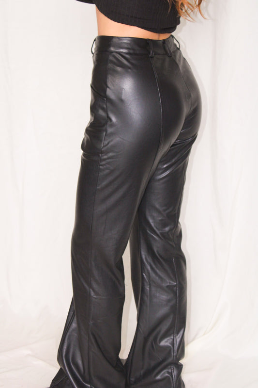 Edge of Eden Flare Leather Pants