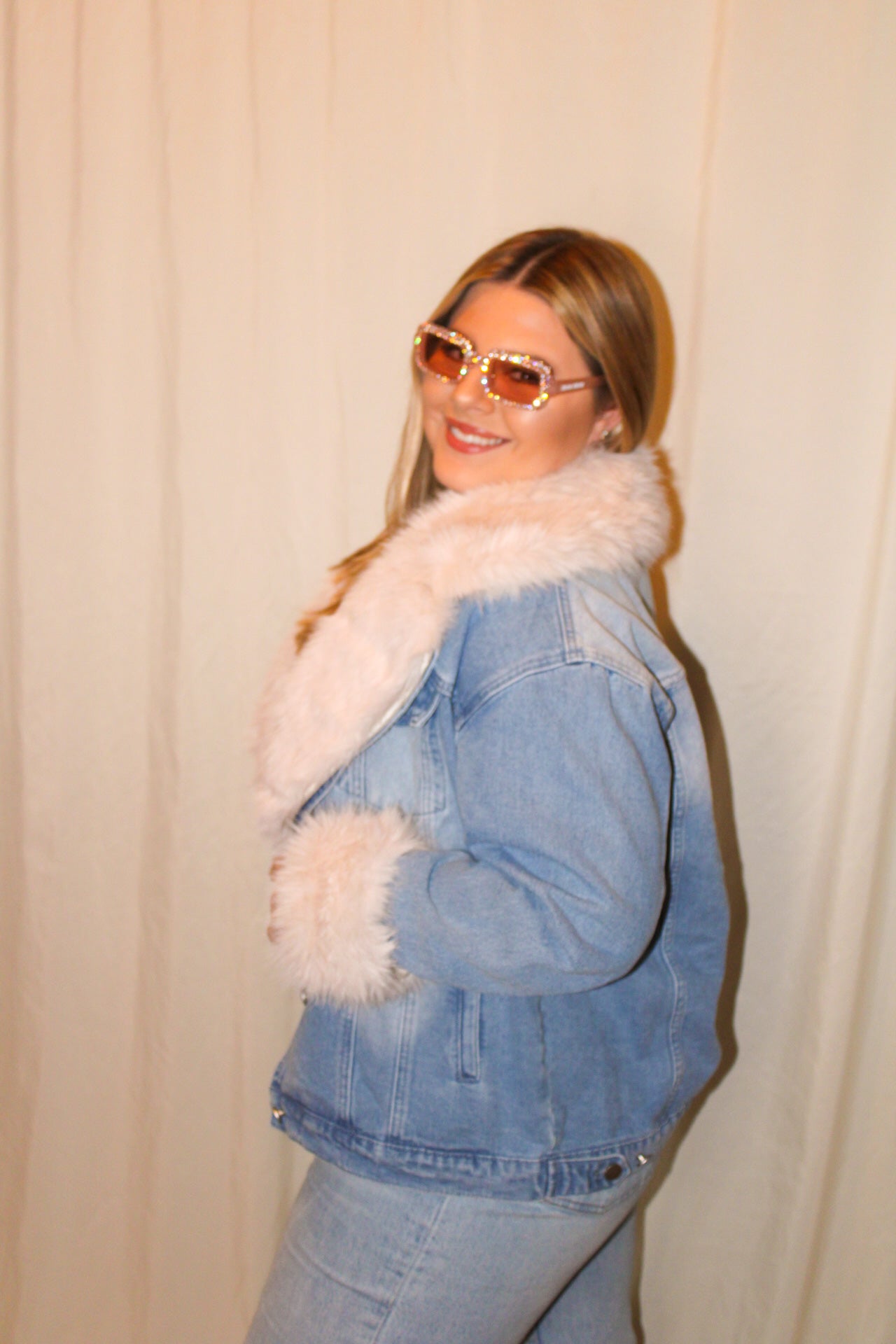 Stargirl Denim Fur Jacket