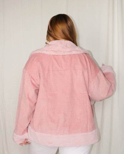 Pink Dreams Fur Corduroy Jacket